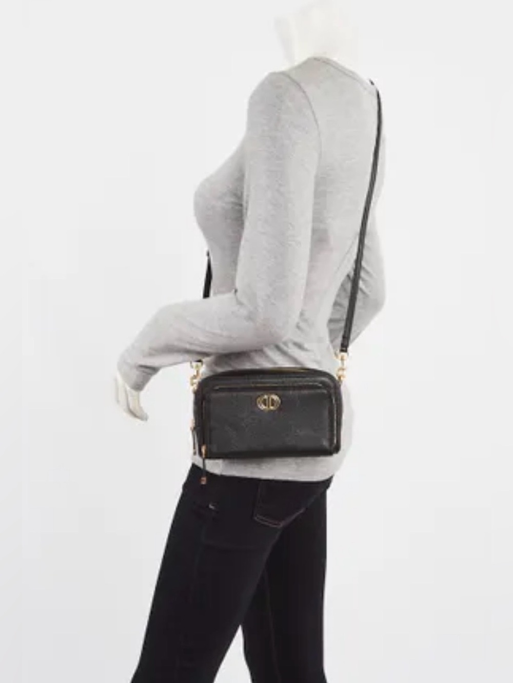 *NWT* Christian Dior Caro Double Pouch Pebbled Leather crossbody bag - Picture 3 of 7